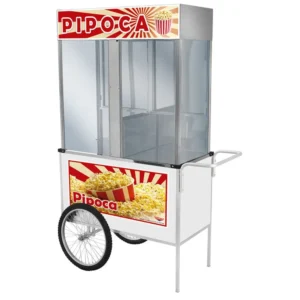 Carrinho de Pipoca Cefaz Luxo Branco Rodas de Bicicleta BL21RB — foto 2