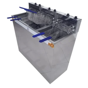 Fritadeira Elétrica Água e Óleo JL Colombo Gabinete 2 Cubas 36 Litros e 18 Litros 8000W 148308 — Bivolt