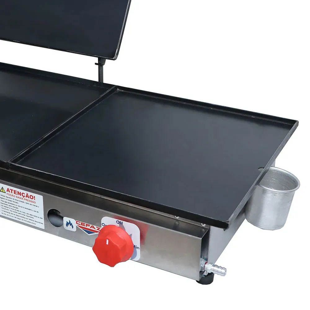 Kit Lanchonete Mesa 190x70 + Fritadeira 1 Cuba + Chapa 60cm - Imagem 6