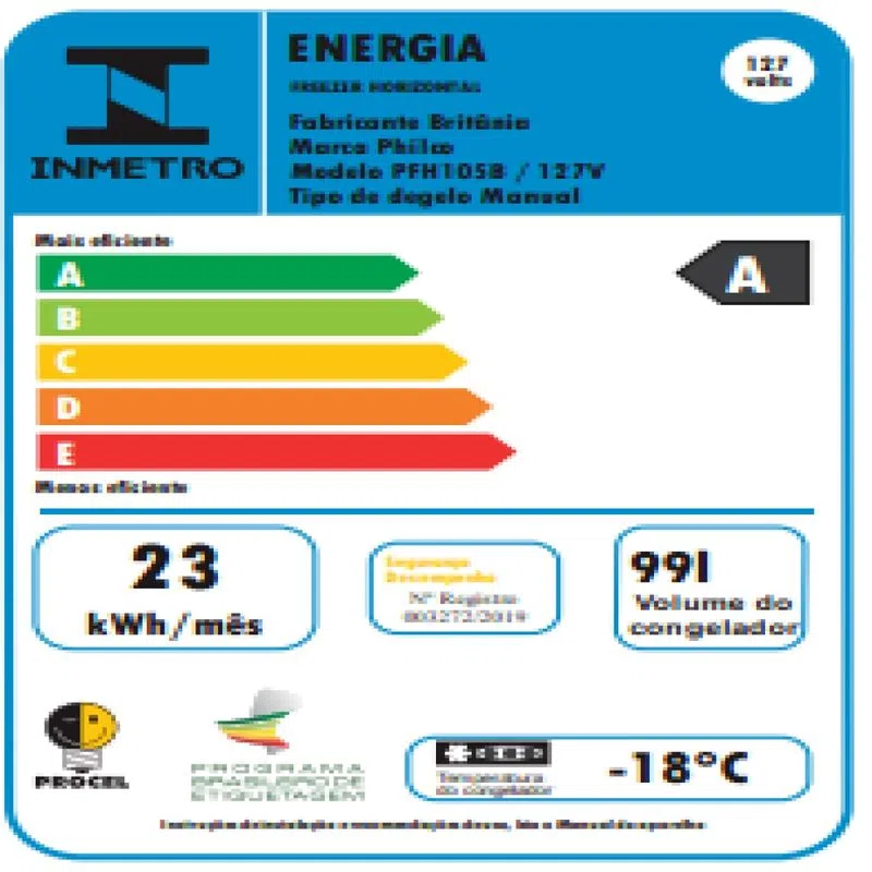 Freezer Horizontal Philco 2 em 1 PFH105B 99L - Imagem 7
