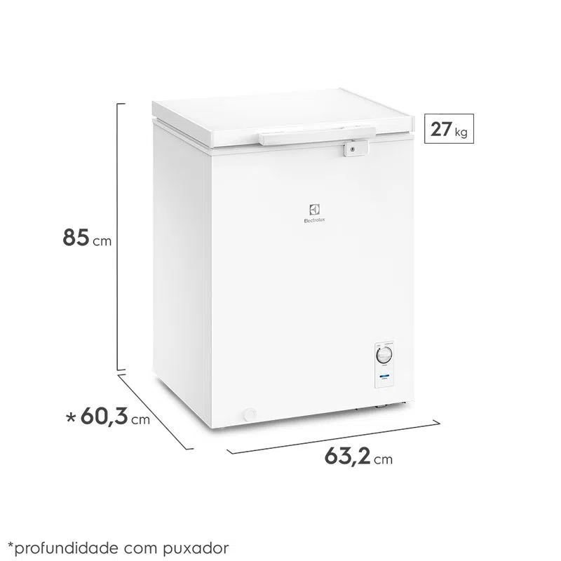 Freezer Horizontal Electrolux Cycle Defrost 143L com função Turbo Freezer Uma Porta (HE150) - Imagem 2