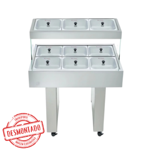 Buffet Térmico 6 Cubas Quentes e 3 Cubas Frias BBMD-06 Edanca 127V