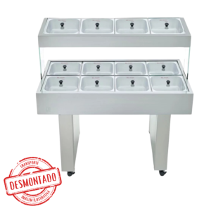 Buffet Térmico 8 Cubas Quentes e 4 Cubas Frias BBMD-08 Edanca 127V