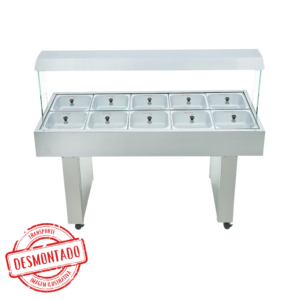 Buffet Térmico 6 Cubas Quentes e 4 Cubas Frias BBMM-10 Edanca 127V