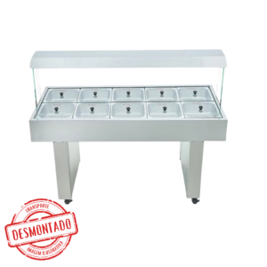 Buffet Térmico 6 Cubas Quentes e 4 Cubas Frias BBMM-10 Edanca 220V