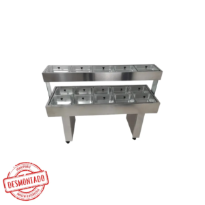 Buffet Térmico 10 Cubas Quentes e 5 Cubas Frias BBMD- 10 Edanca 220V