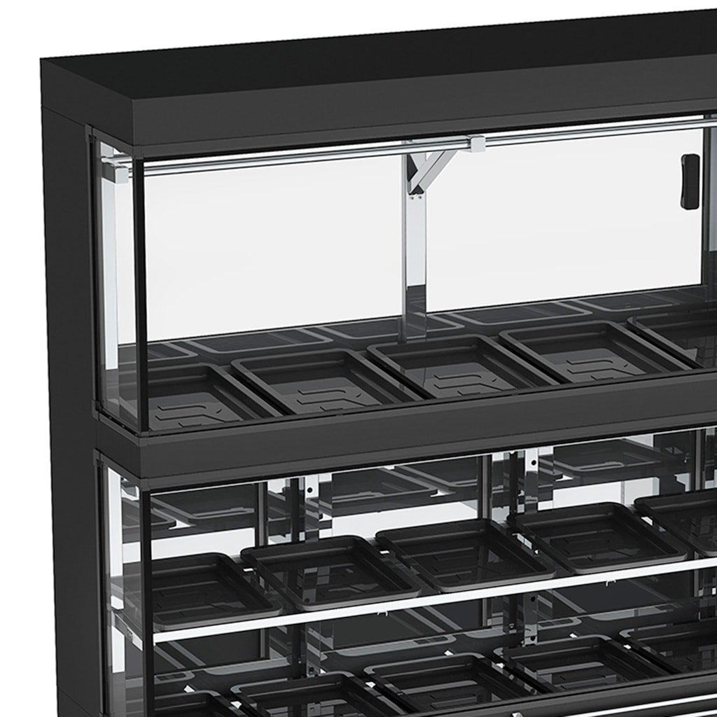 Expositor de Carne 200CM EAVAVR-2000 com Gancheira e Prateleira Refrimate Estático 220V Preto - Imagem 3