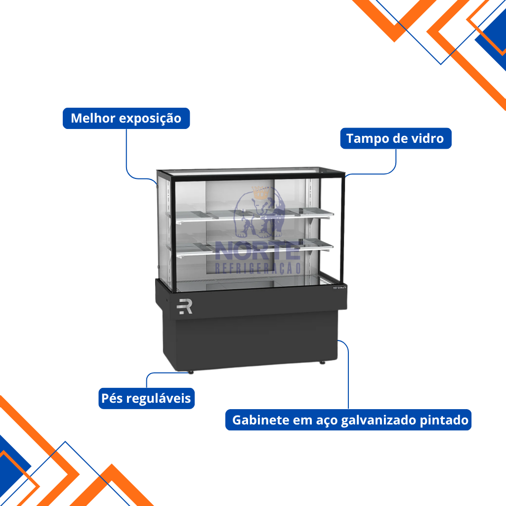 Vitrine Estufa 110CM Refrimate Preto 127V CVPQ 1100 - Imagem 3