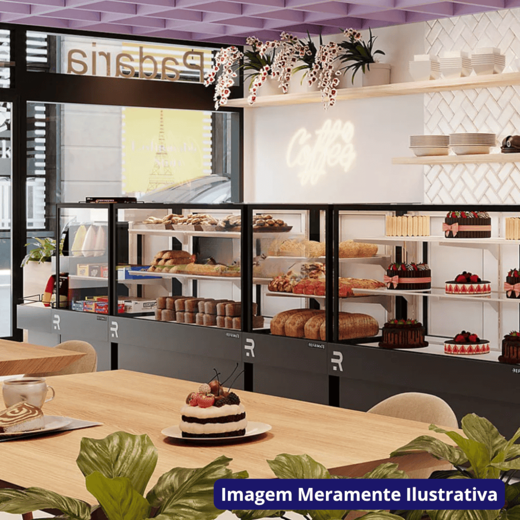 Vitrine Estufa 110CM Refrimate Preto 127V CVPQ 1100 - Imagem 4