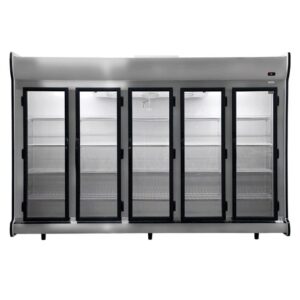 Expositor Vertical Refrigerado Auto Serviço 5 Portas 2375L ACFM-2375 Frost Free Fricon 220V Preto
