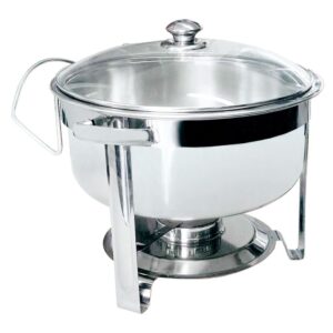 Rechaud Redondo com Tampa Removível de Vidro 7L Inox 1 Cuba RRTV7 Orcil