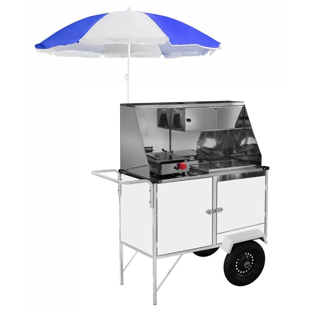 Carrinho de Hot Dog e Lanches Ambulante com Rodas Pneumáticas BL10P/GS Cefaz