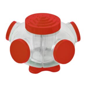 Expositor Giratório com 5 Potes Tok Vermelho