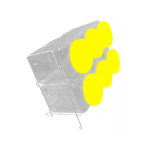 Expositor Fixo com 6 Potes Tok Mercantil Amarelo