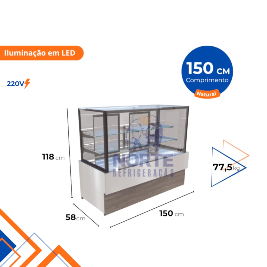 Vitrine Natural Seca 150CM Iglu 220V VASI-150 - Imagem 2