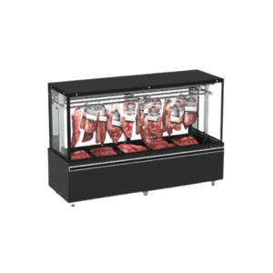 Expositor de Carne 200CM EAVTG-2000-R05 com Gancheira Refrimate Top Ar Forçado 220V Preto