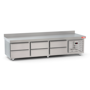 Balcão de Serviço Refrigerado Inox 200CM BRG-20 100L Red Chameleon 220V