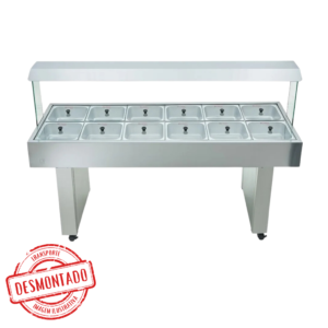 Buffet Térmico 8 Cubas Quentes e 4 Cubas Frias BBMM-12 Edanca 220V