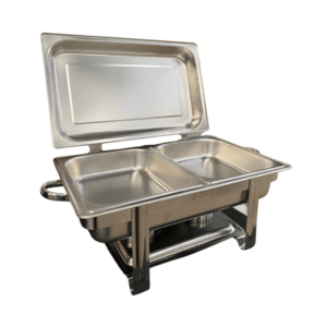 Rechaud Retangular com Tampa Articulada 7L Inox 2 Cubas RRTA Orcil