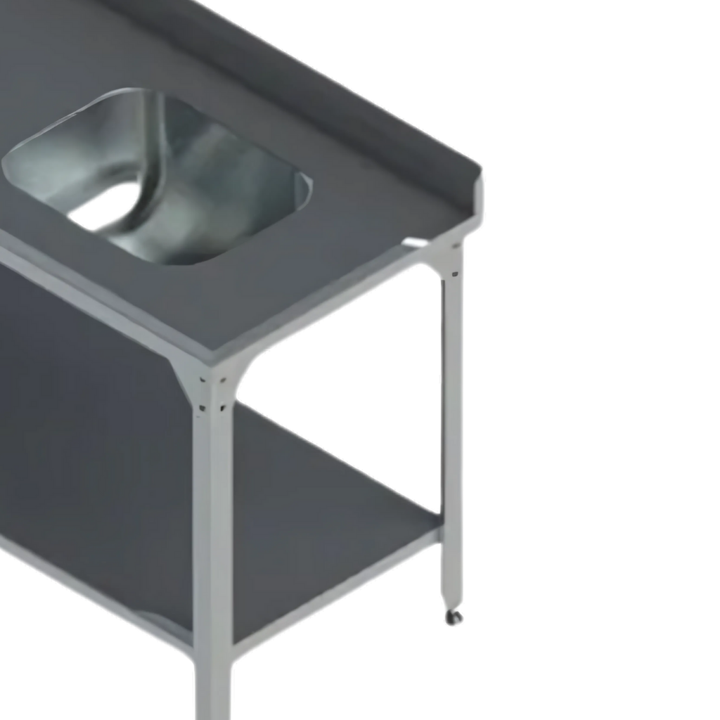 Pia Inox Industrial 90X190X70CM MVE-1900 Edanca com 2 Cubas e Prateleira - Imagem 4