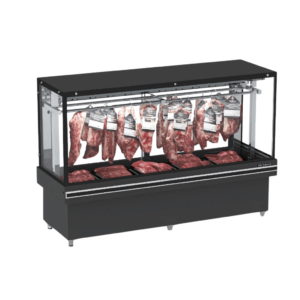 Expositor de Carne 200CM EAVTG-200-R05 com Gancheira Refrimate Top Ar Forçado 127V Preto