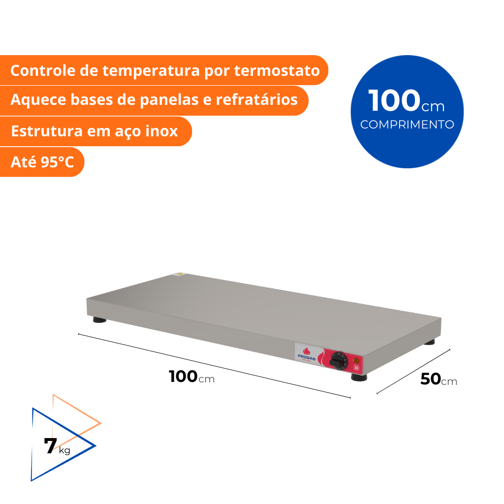 Pista Aquecida 100CM PRMAQ-10 Progás 127V - Imagem 2