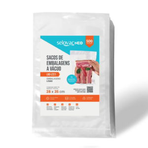 Saco para Seladora a Vácuo Selovac 28x35cm Liso Transparente Pacote c/ 500 Unidades LNS-LT21
