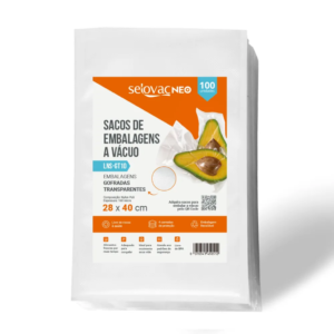 Saco para Seladora a Vácuo Selovac 28x40cm Gofrado Transparente Caixa c/ 100 Unidades LNS-GT10