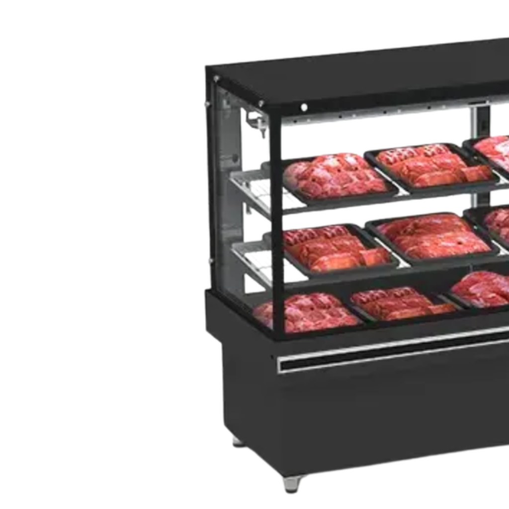 Expositor de Carne 200CM EAVTP-2000 com Prateleira Refrimate Top Estático 220V Preto - Imagem 2