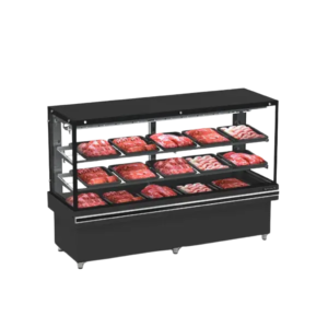 Expositor de Carne 200CM EAVTP-2000 com Prateleira Refrimate Top Estático 220V Preto