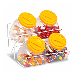 Expositor Fixo com 4 Potes Tok Mercantil Amarelo