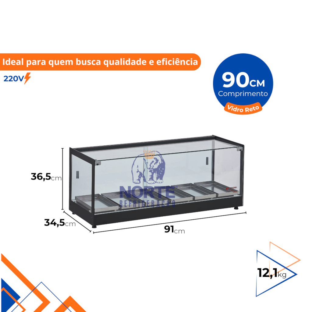 Estufa para Salgados 6 Bandejas EAMR-06 Edanca 220V Preto - Imagem 2