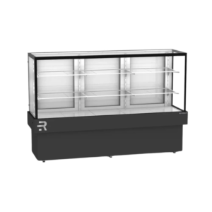 Vitrine Natural Seca Tampo em Vidro 180CM Refrimate 220V Preto CVPS 1800