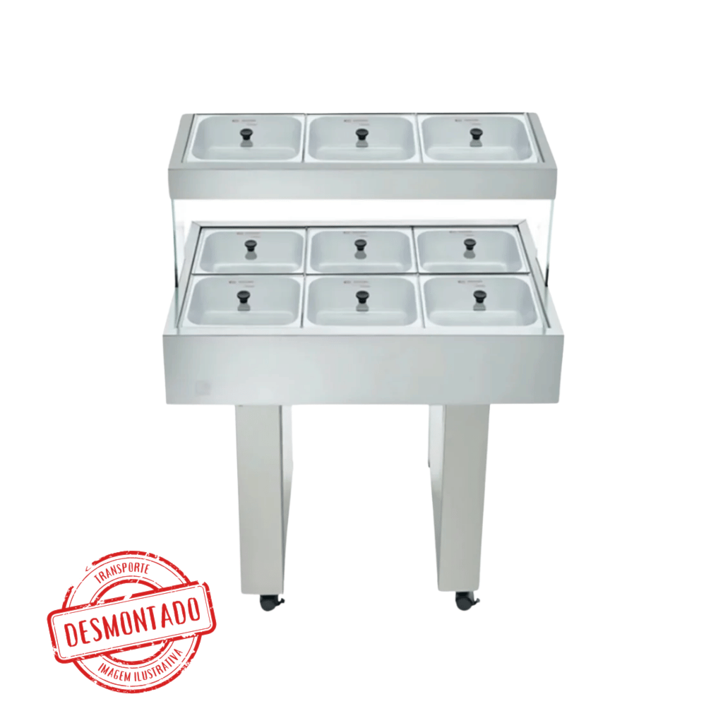 Buffet Térmico 6 Cubas Quentes e 3 Cubas Frias BBMD-06 Edanca 220V - Imagem 2