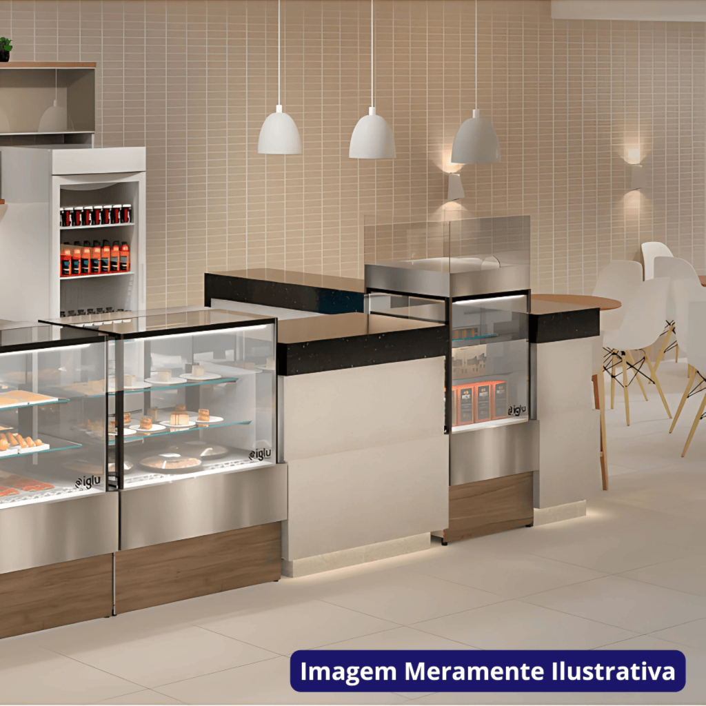 Vitrine Natural com Caixa 70CM Iglu em Inox 220V - Imagem 4