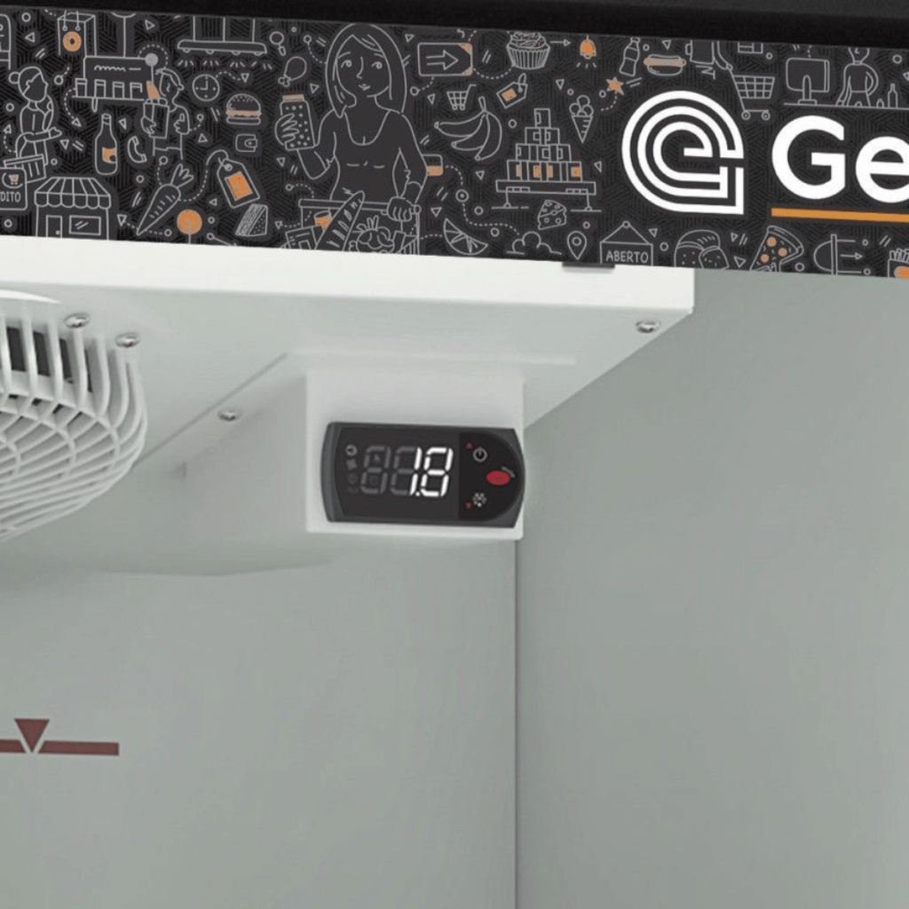 Expositor Vertical Refrigerado Auto Serviço 2 Portas 950L GCVR-950-PR Ar Forçado Gelopar 220V Preto - Imagem 4