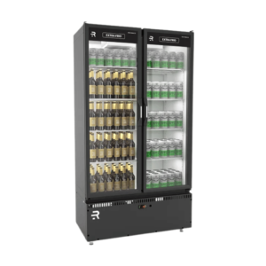 Expositor Vertical Refrigerado Auto Serviço 2 Portas 622L ASVEF2PB Ar Forçado Refrimate 220V Preto