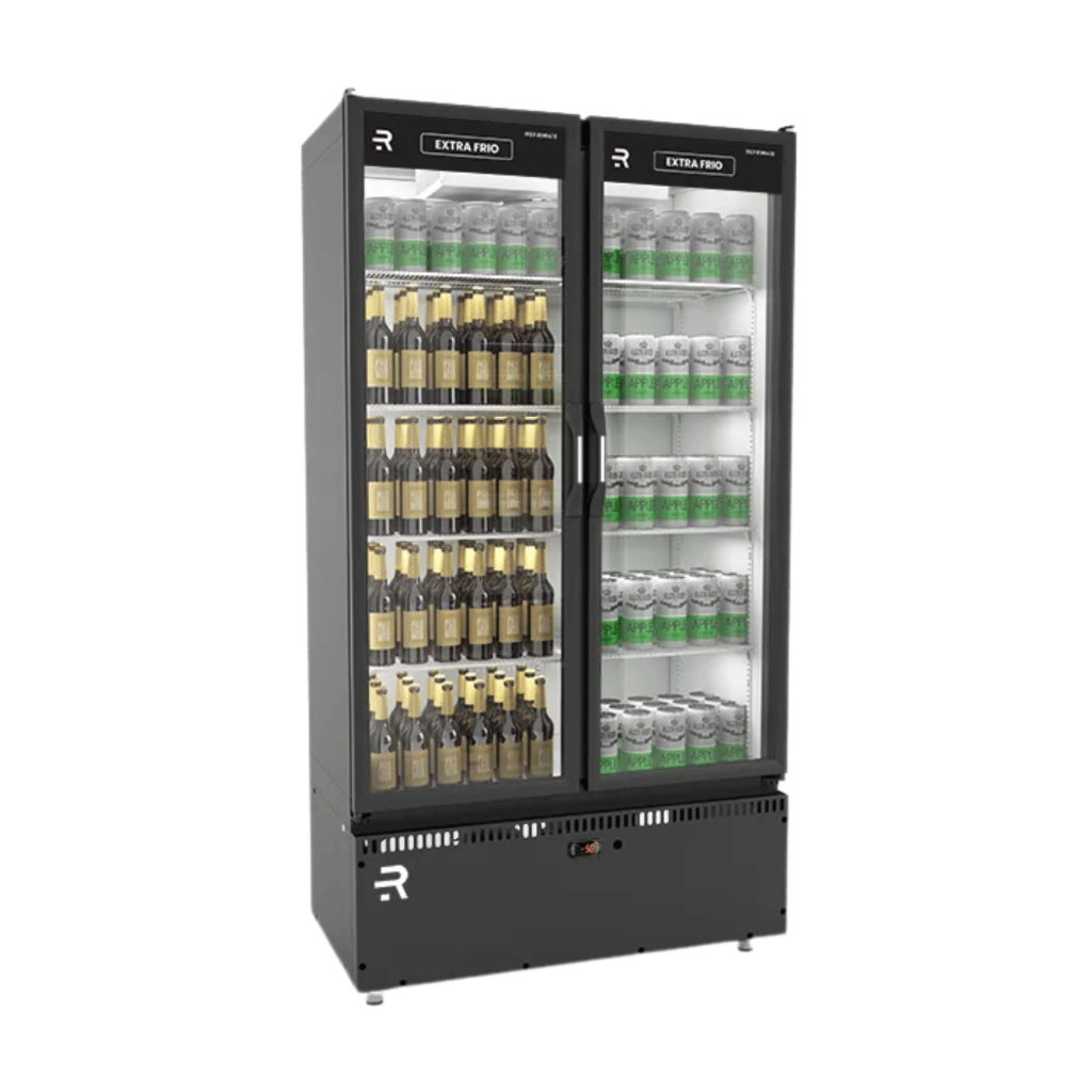 Expositor Vertical Refrigerado Auto Serviço 2 Portas 622L ASVEF2PB Ar Forçado Refrimate 220V Preto