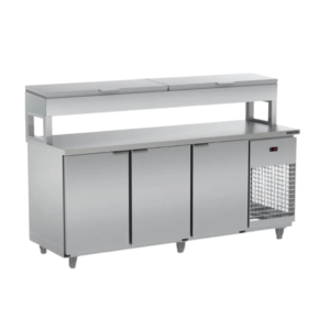 Balcão de Serviço Refrigerado 525L Condimentador Inox 200CM BSRC2000 Refrimate 220V