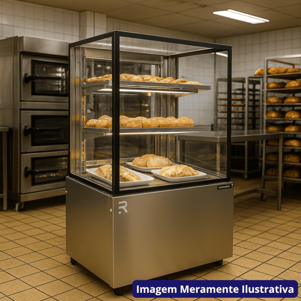 Vitrine Estufa Tampo em Vidro 75CM Refrimate Inox 220V CVTQ 750 - Imagem 4