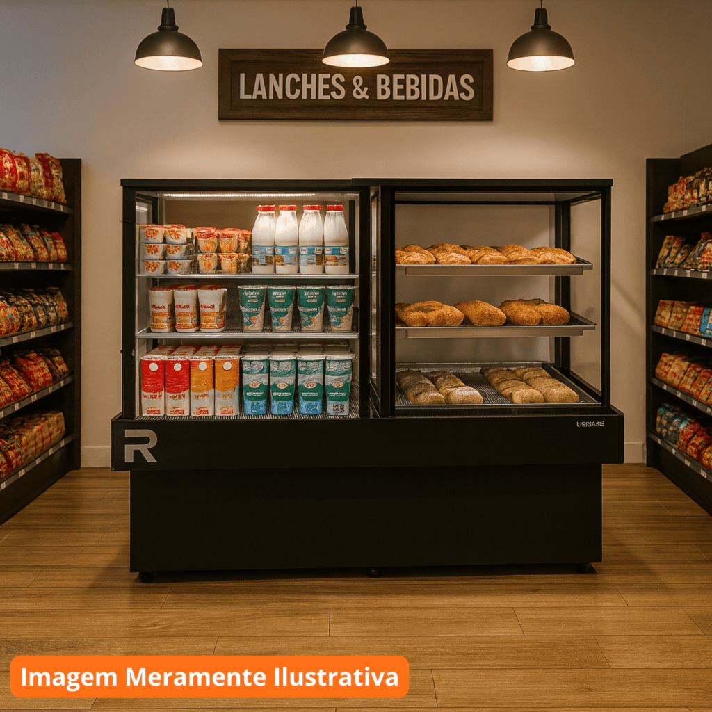 Vitrine Estufa e Refrigerada 152CM Refrimate Ar Forçado 220V Preto CVPDRQ 1525 - Imagem 4