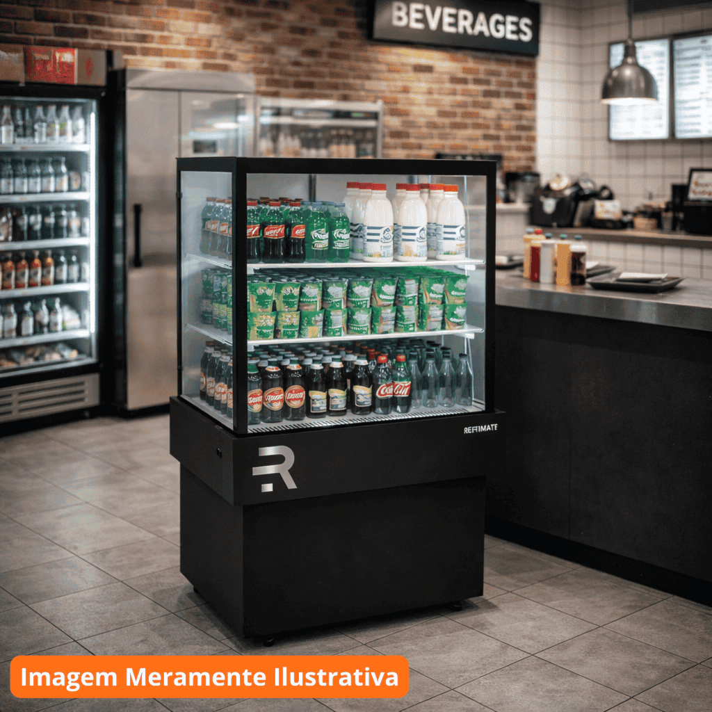 Vitrine Refrigerada 75CM Refrimate Ar Forçado 127V Preto CVPRAF750-R05 - Imagem 4