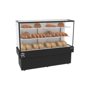Vitrine Natural Seca Tampo em Vidro 145CM Refrimate 220V Preto CVPS 1450