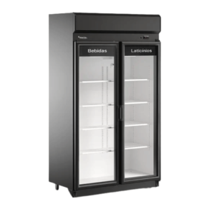 Expositor Vertical Refrigerado Auto Serviço 2 Portas 785L ACFM-785 Defrost Fricon 220V Preto