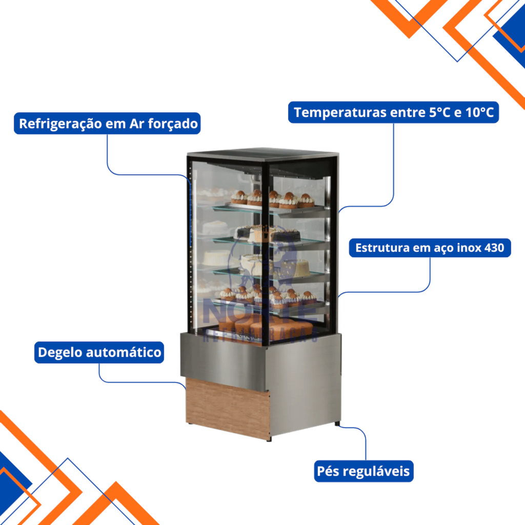 Vitrine Refrigerada Inox 70CM BI-AF070 Iglu 127V - Imagem 3
