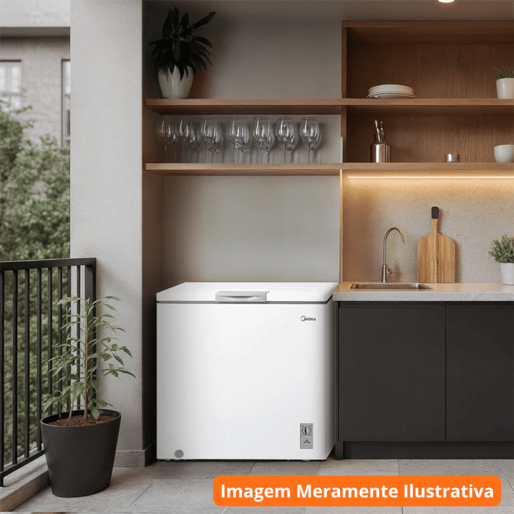 Freezer Horizontal 142L Tripla Ação MDRC207SFZ013 Inverter Midea 1 Porta 127/220V - Imagem 2