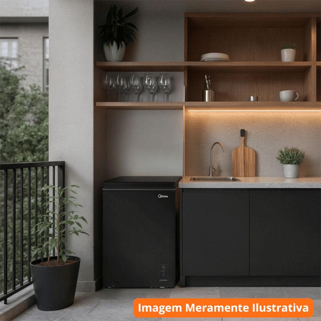 Freezer Horizontal 100L Tripla Ação MDRC151FZD303 Inverter Midea 1 Porta 127/220V Preto - Imagem 3