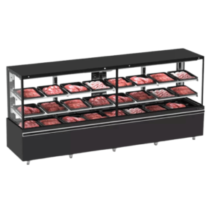 Expositor de Carne 300CM EAVTP-3000-R05 com Prateleira Refrimate Top Ar Forçado 127V Preto